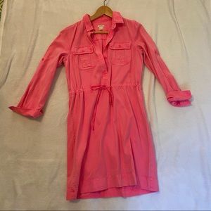 Jcrew hot pink T-shirt dress